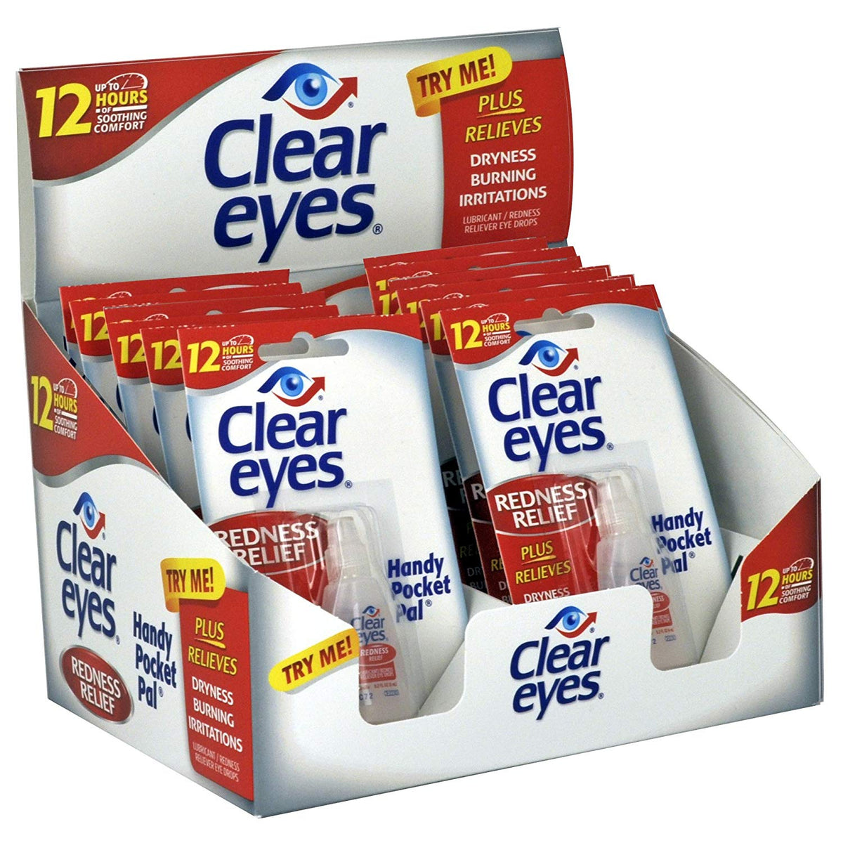 Clear Eyes Redness Relief Pocket Pal, 0.2 fl oz, 12 ct